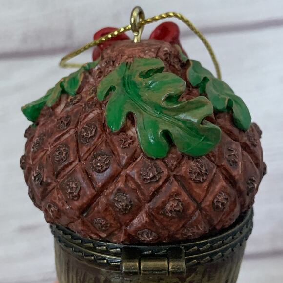 Vintage Acorn Trinket Box Christmas Tree Ornament - Picture 8 of 16